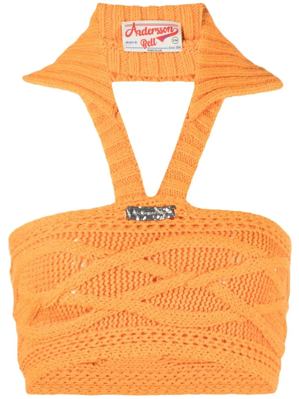 

Andersson Bell halterneck knitted top - Orange