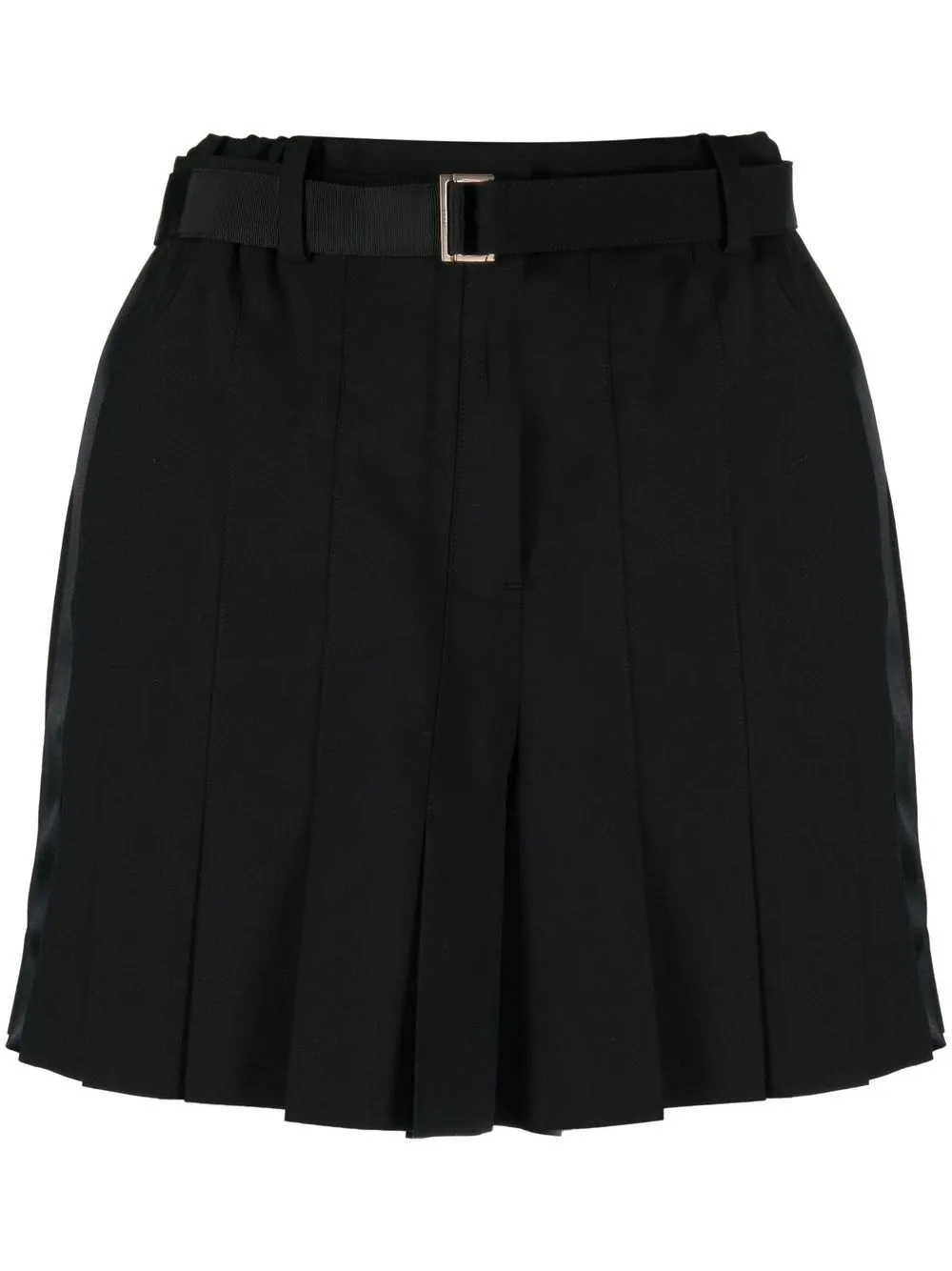 

sacai shorts de tiro alto - Negro