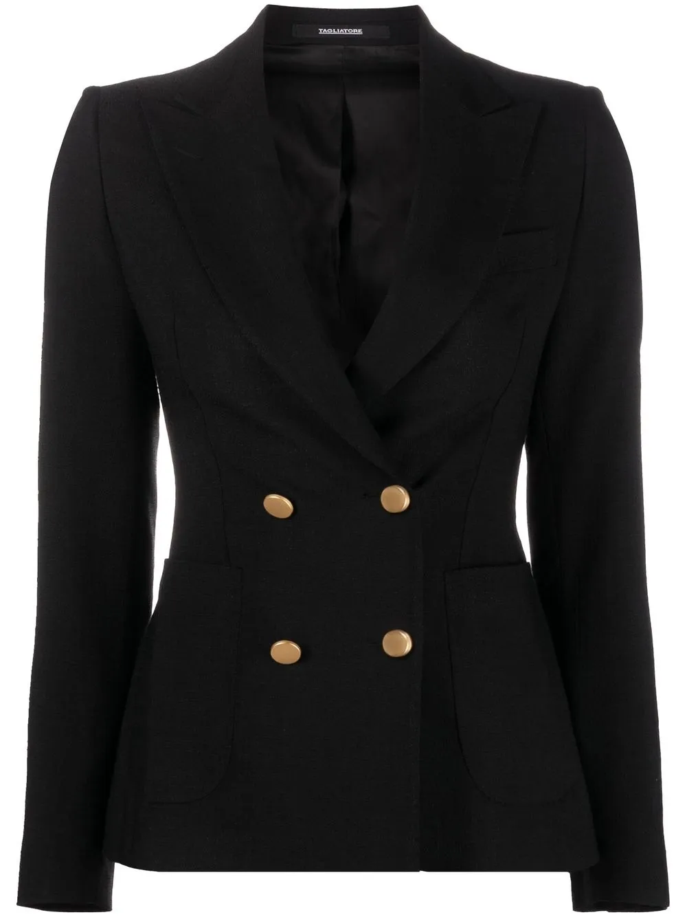 

Tagliatore double-breasted tweed blazer - Black