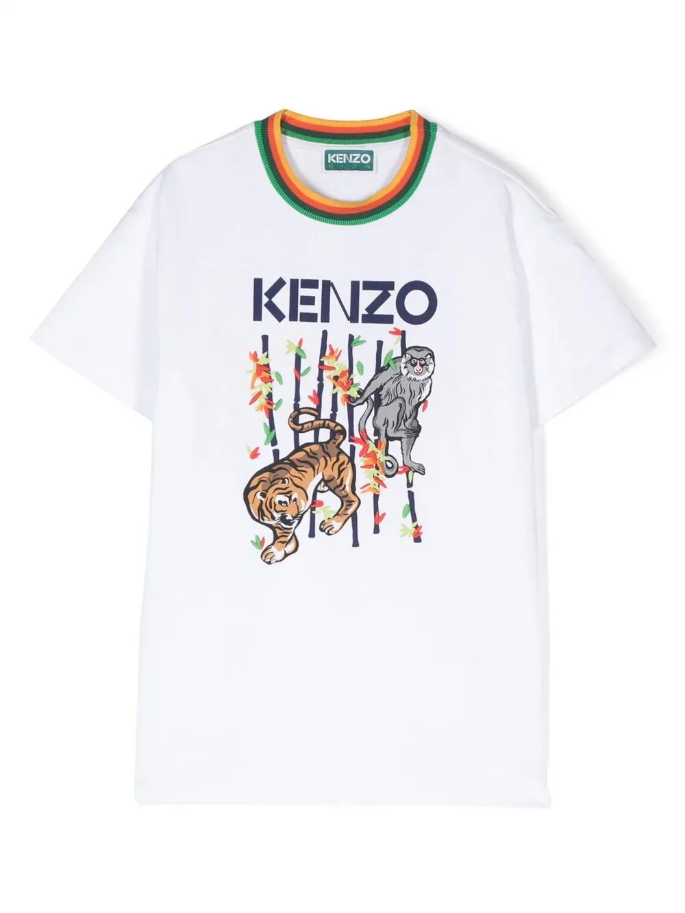 

Kenzo Kids logo-print detail T-shirt - White