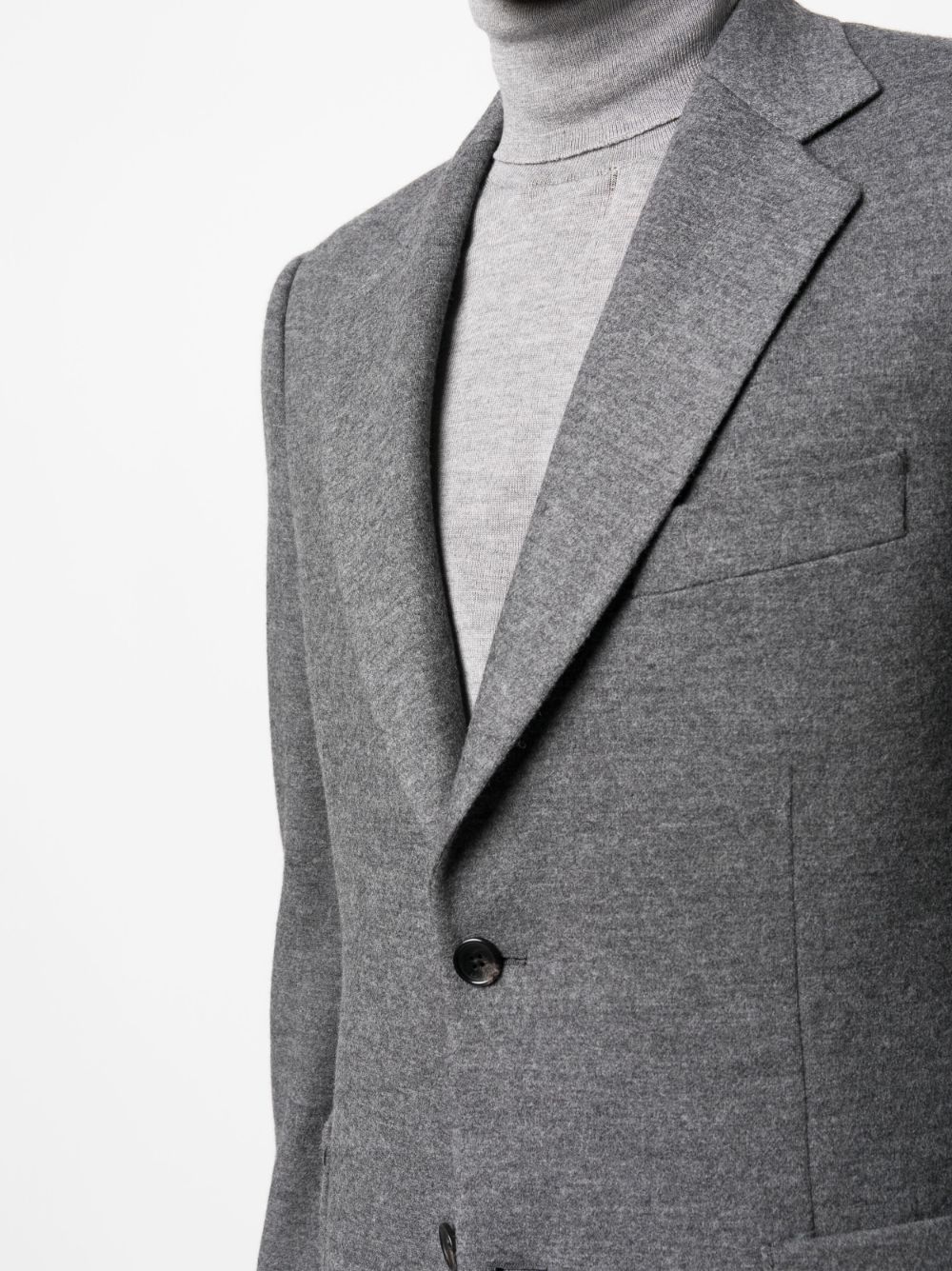 single-breasted virgin-wool suit jacket