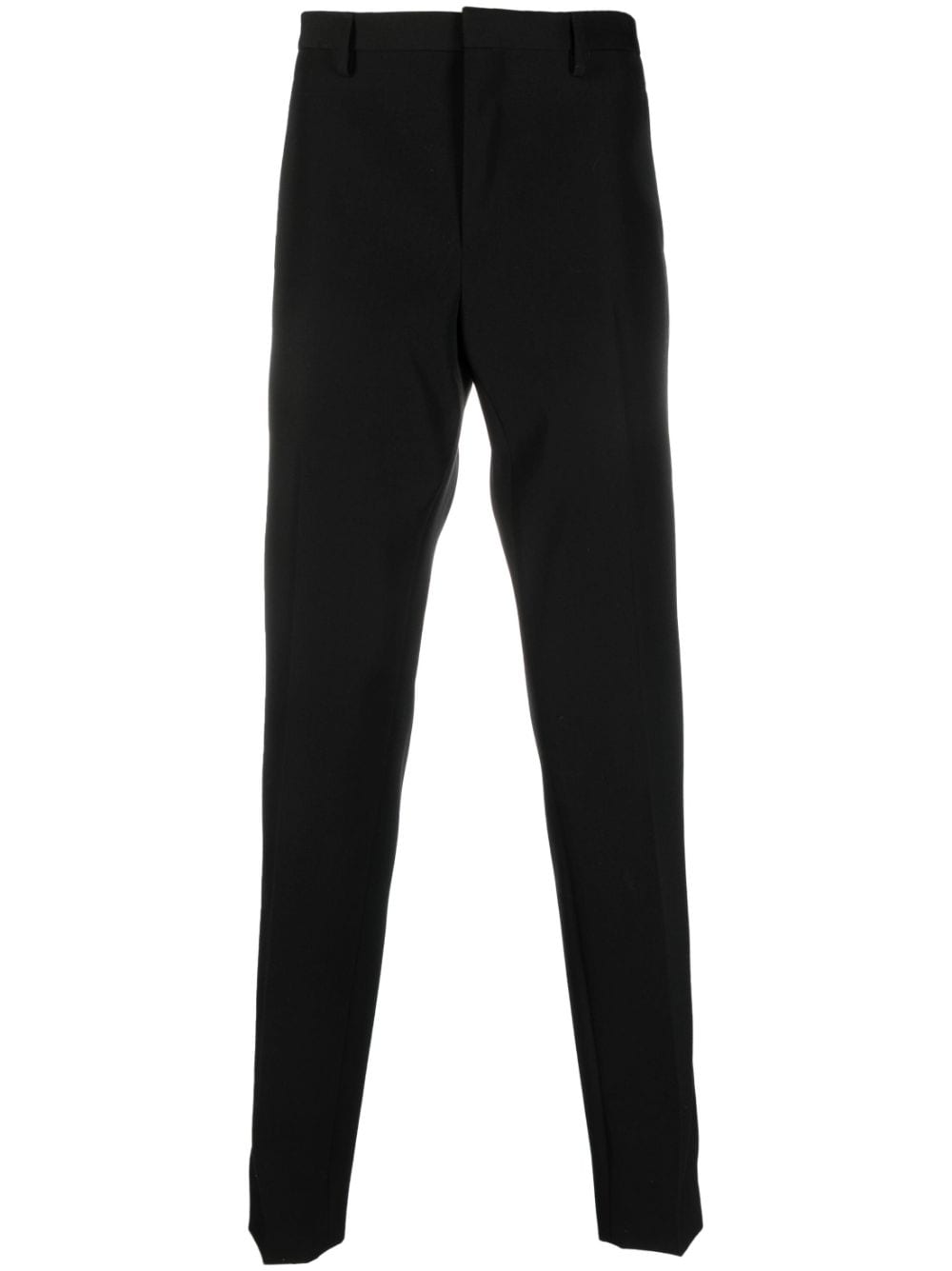 Shop Lanvin Virgin Wool Tailored Trousers In Black