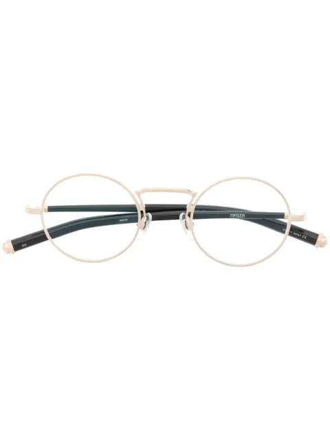Matsuda round-frame titanium eyeglasses