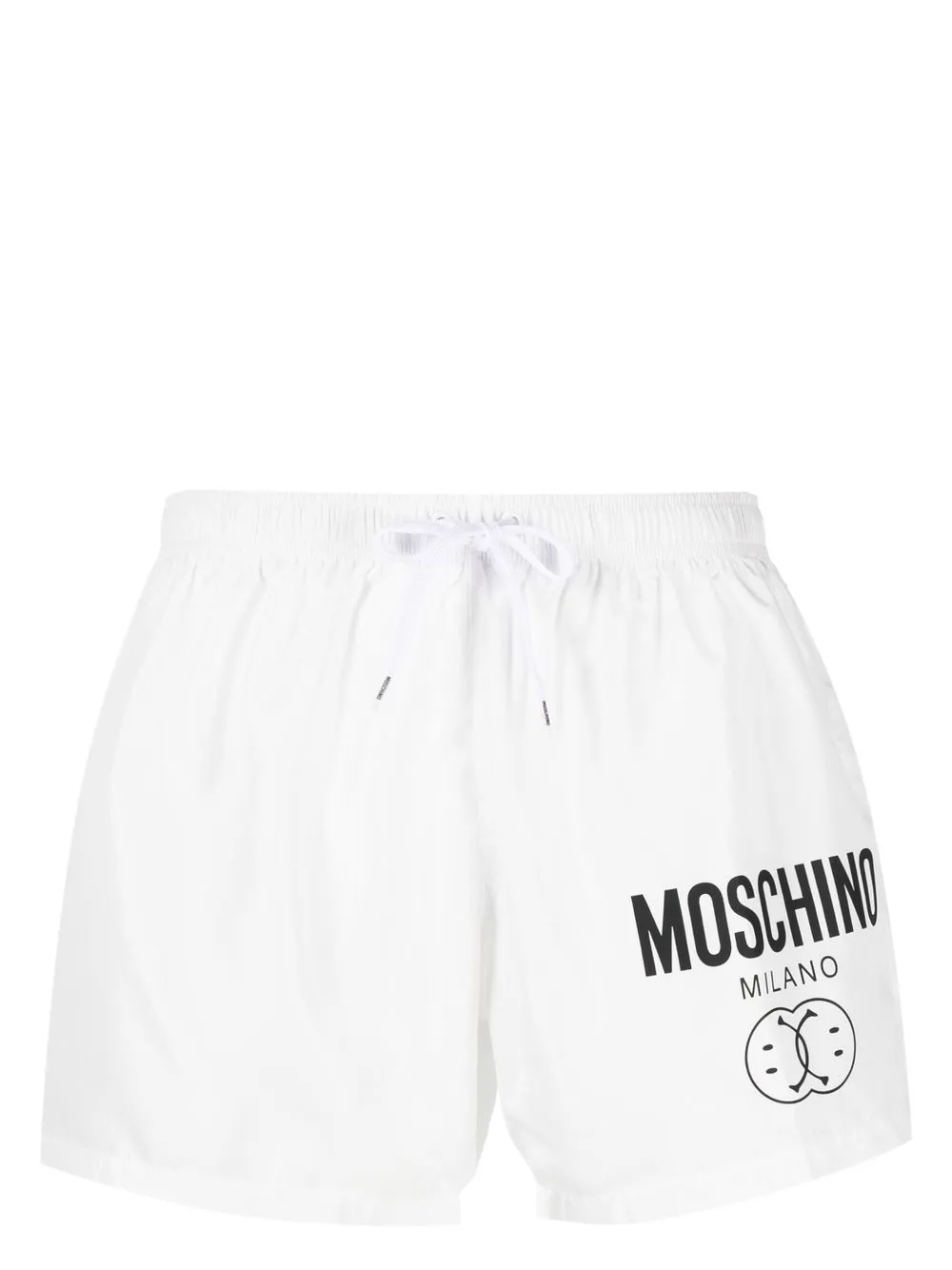 

Moschino Smiley logo-print swim shorts - White