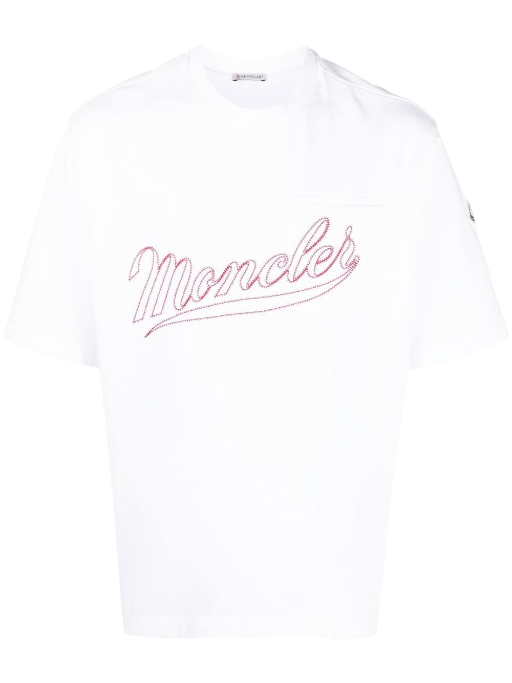 MONCLER LOGO-EMBROIDERED COTTON T-SHIRT