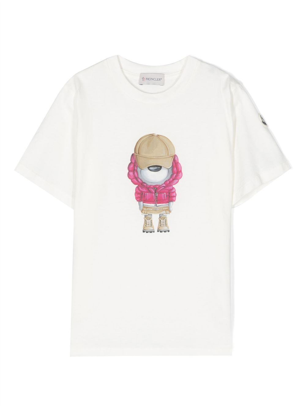 Moncler Enfant graphic-print cotton T-shirt - White