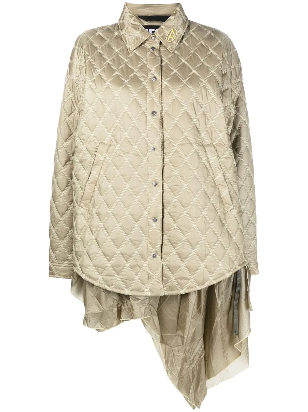 

Diesel quilted draped bomber jacket - Green