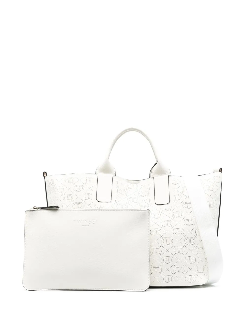 

TWINSET logo-detail tote bag - White