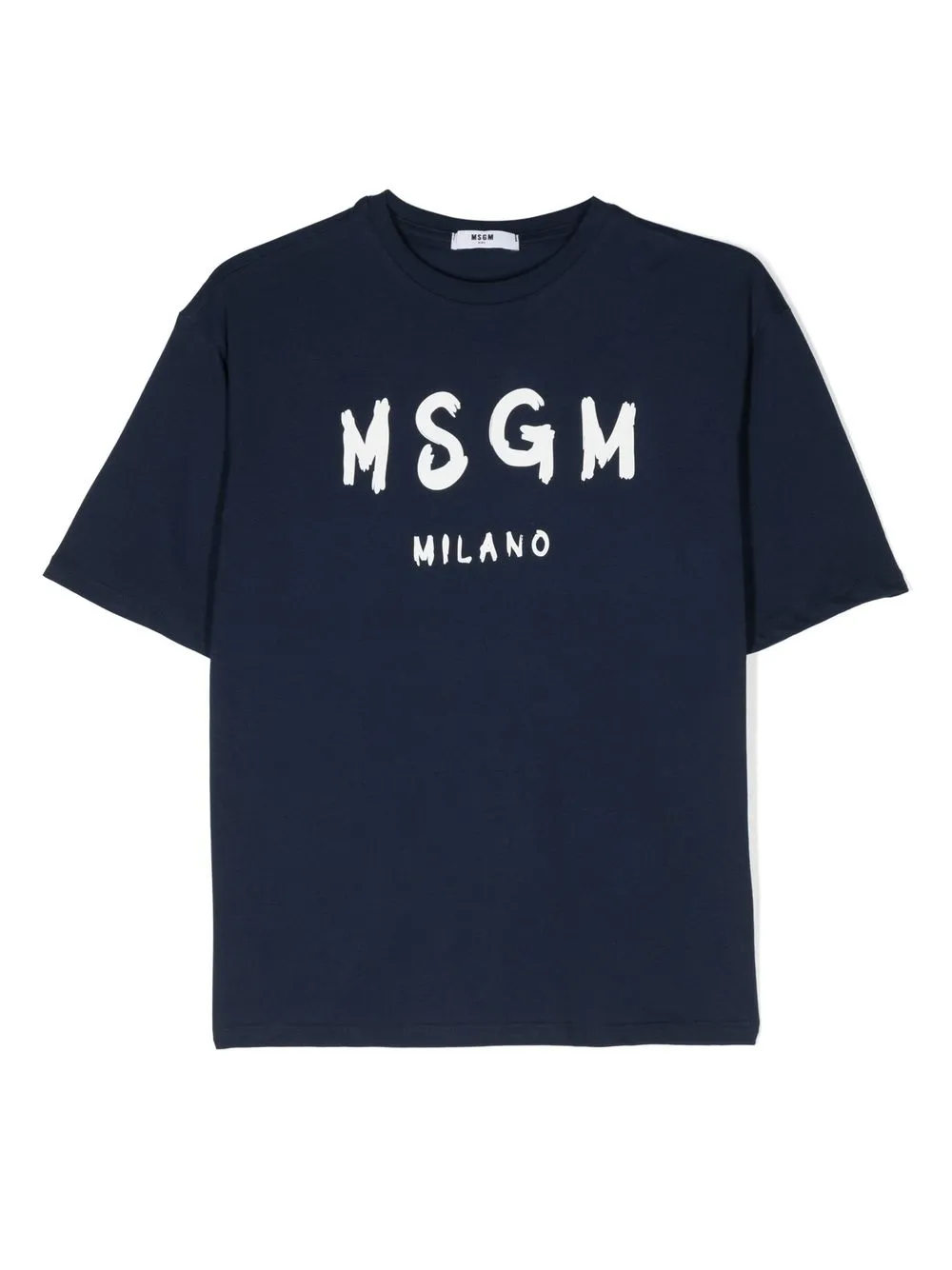 

MSGM Kids playera con logo estampado - Azul