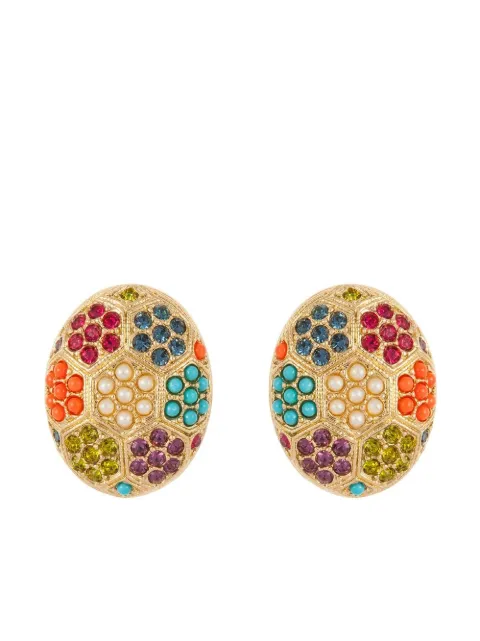 Susan Caplan Vintage Orecchini con cristalli X D'orlan anni '80