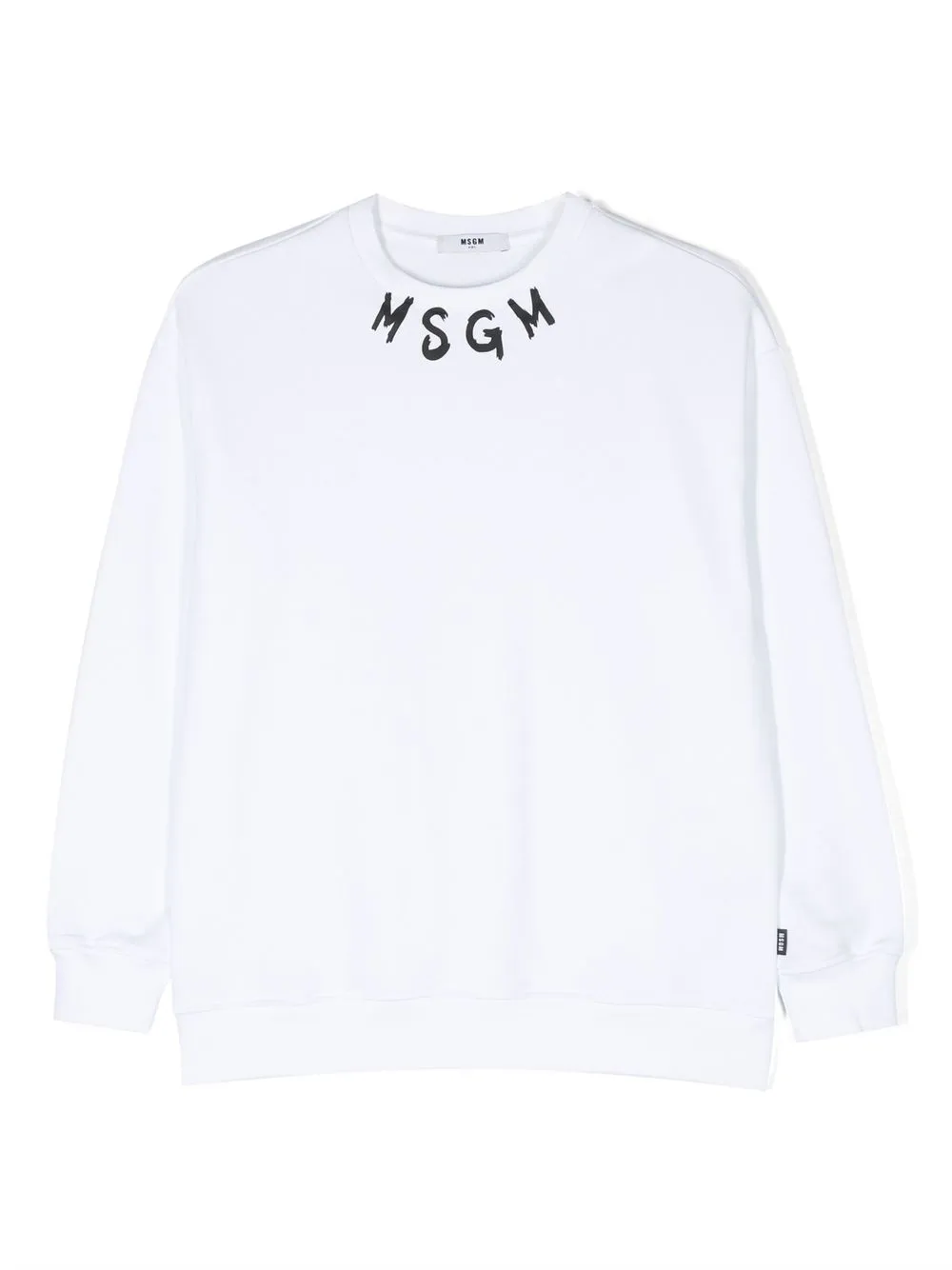 Msgm Kids' Logo-print Sweatshirt In 白色