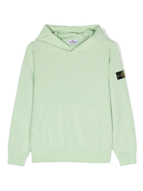 Stone Island Junior hoodie en coton à patch Compass