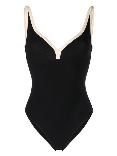 Lisa Marie Fernandez Maria Maillot two-tone one-piece