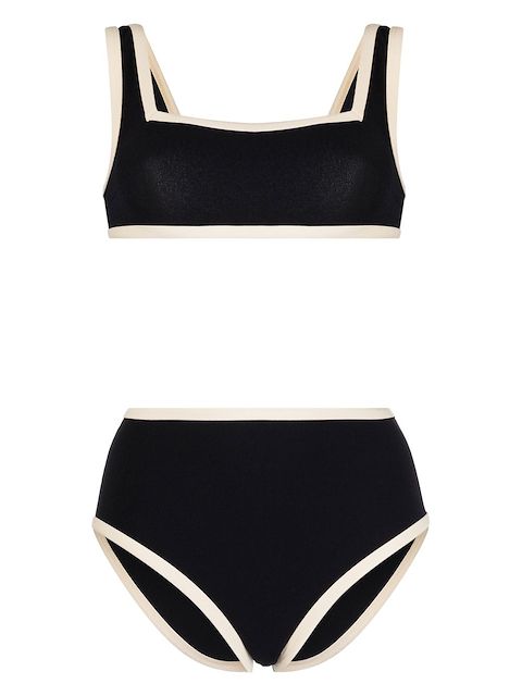 Lisa Marie Fernandez sailor two-tone high-waist bikini