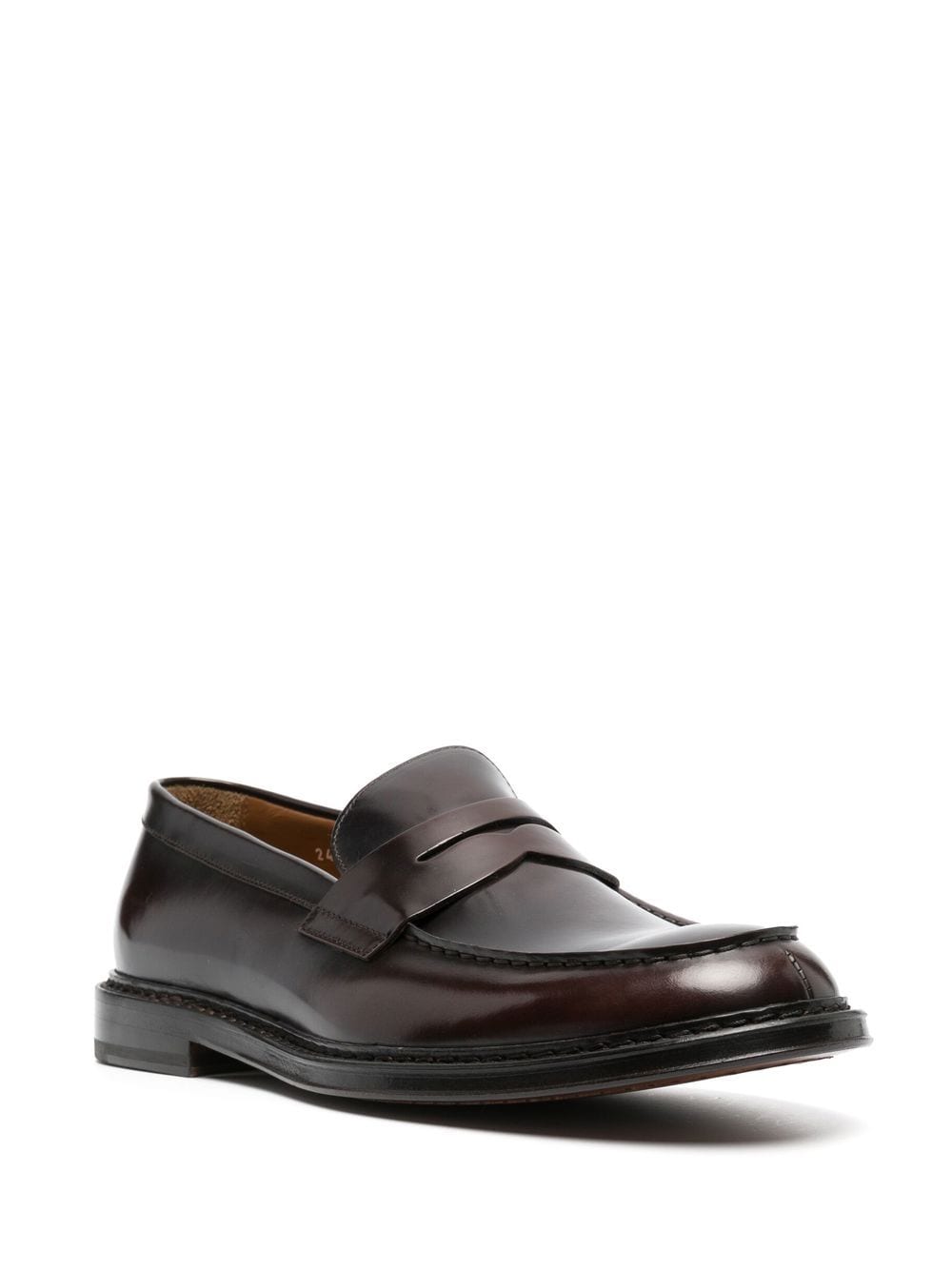 Doucal's polished-finish leather loafers - Bruin