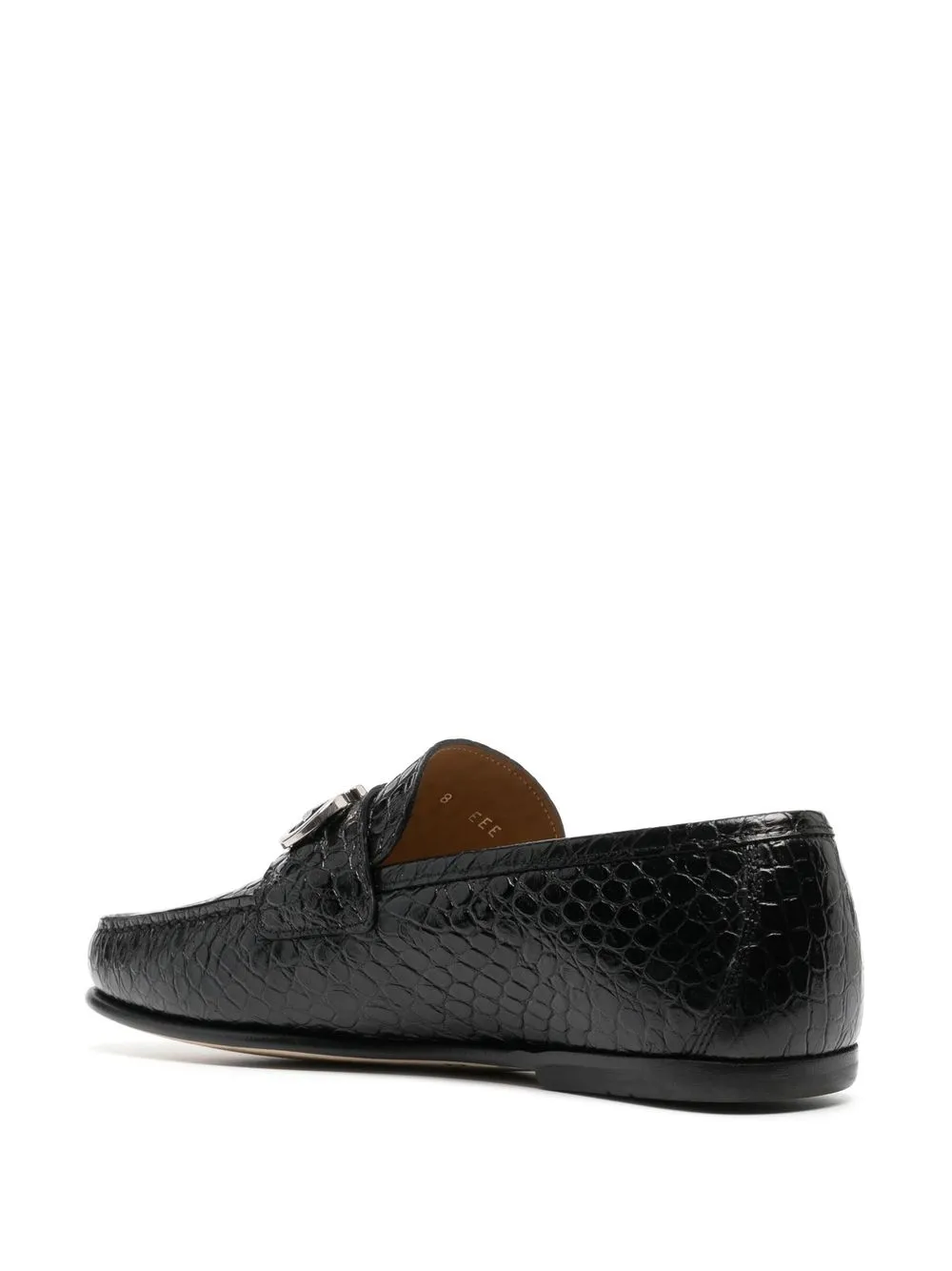 Ferragamo Gancini Buckle Loafers In 黑色