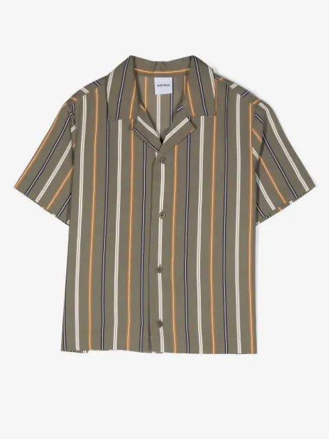 Aspesi Kids striped short-sleeve shirt