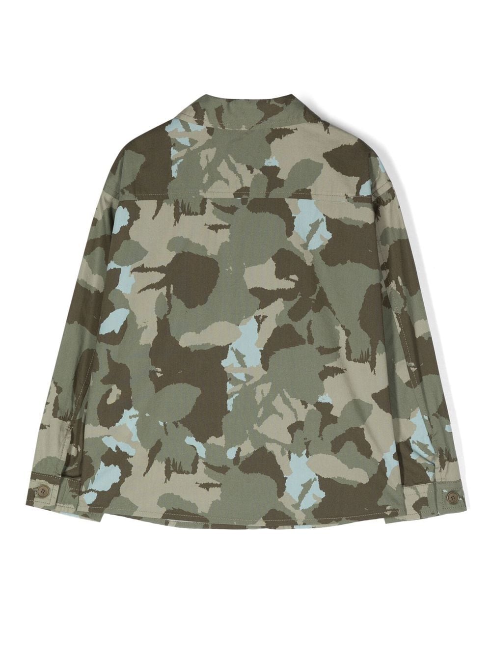 Shop Aspesi Camouflage-print Cotton Shirt In 绿色