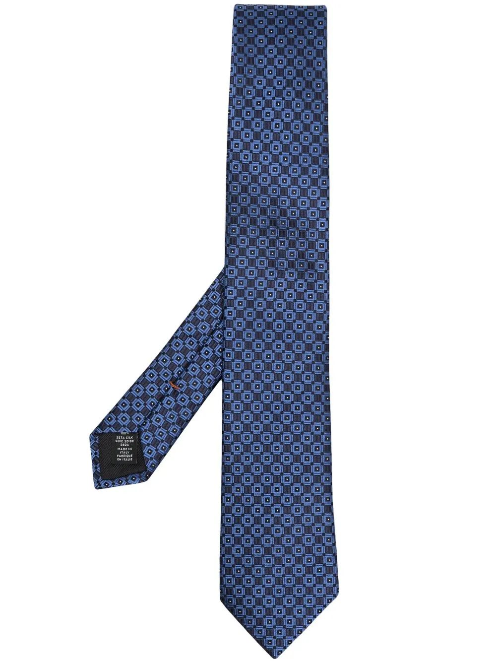 

Zegna corbata de seda con motivo en jacquard - Azul