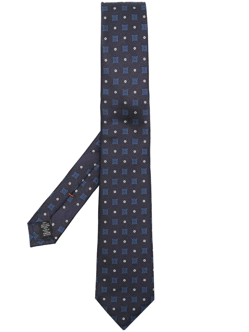 

Zegna corbata de seda con motivo en jacquard - Azul