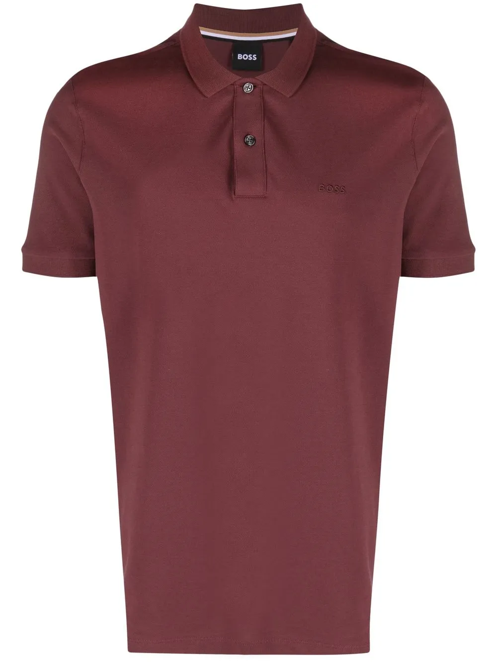 

BOSS logo-embroidered cotton polo shirt