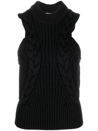 Closed Knitted Sleeveless Sweater - Farfetch