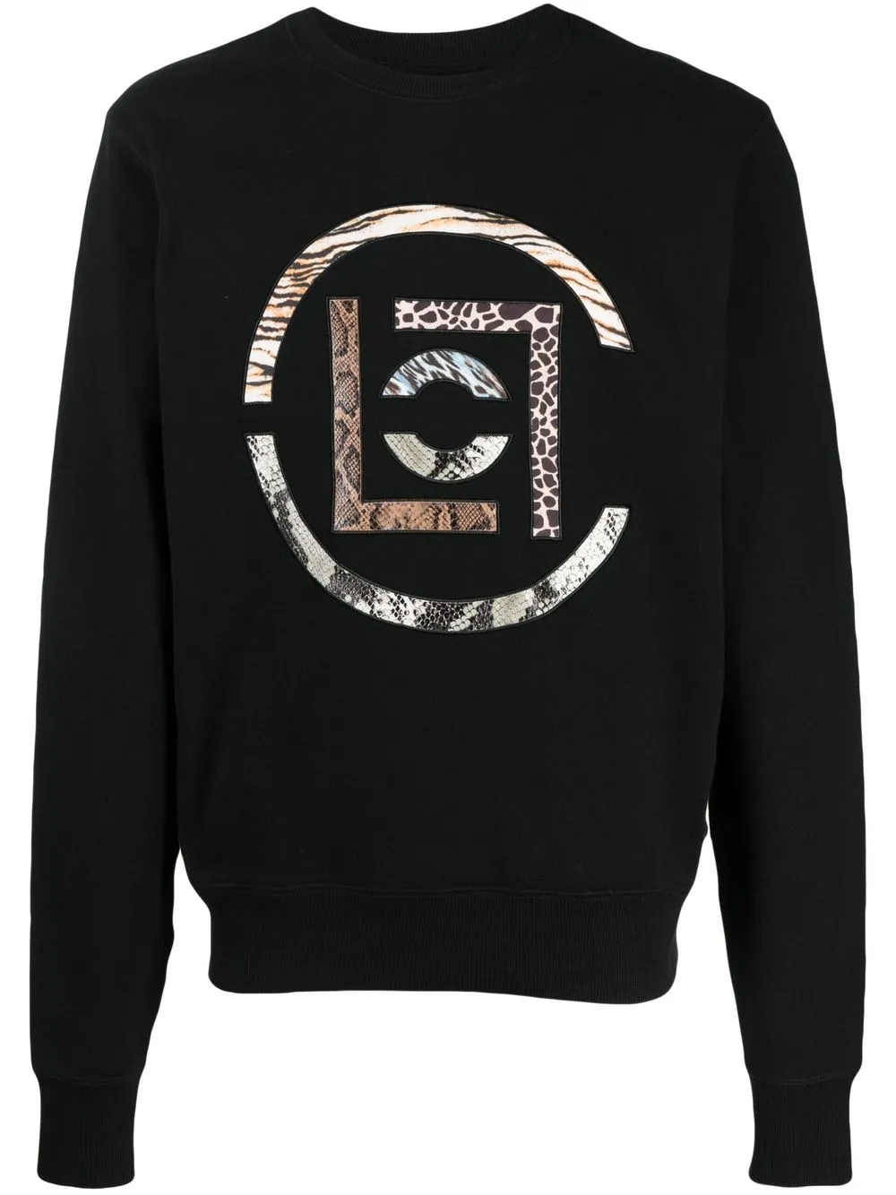 

CLOT animal-print logo-patch sweatshirt - Black