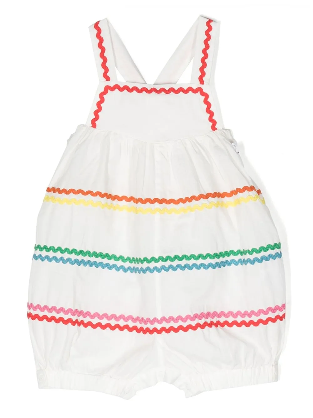 

Stella McCartney Kids overol con motivo en zigzag - Blanco