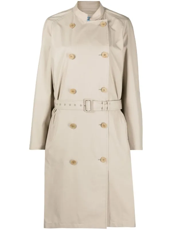 PRADA アイボリー トレンチコート Prada ダブルブレスト トレンチコート | ニュートラル | FARFETCH JP