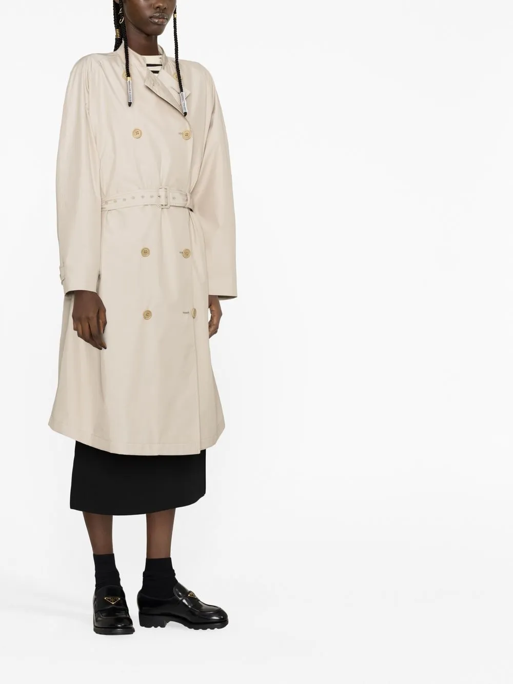Prada Klassischer Trenchcoat In Neutrals