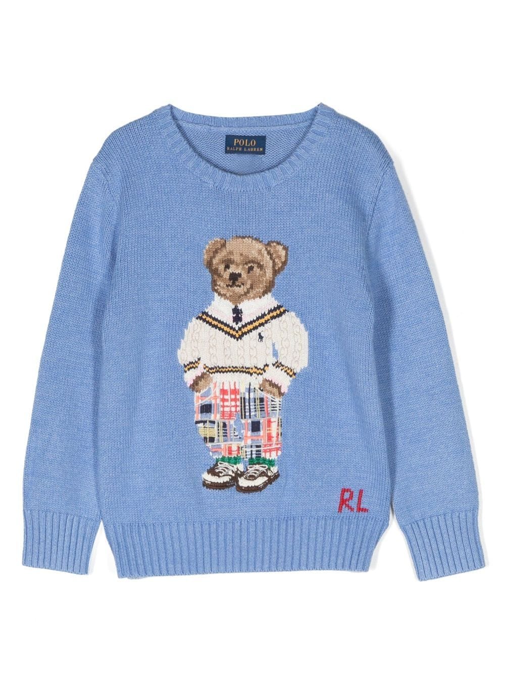 Ralph Lauren Kids Teddy Bear Ribbed Cotton Knit - Farfetch