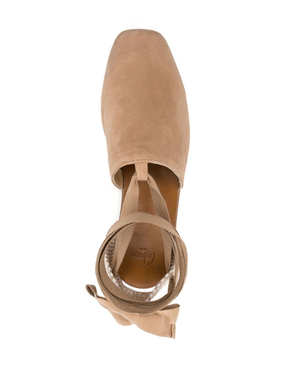 Shop Castaã±er Ankle Tie-fastening Sandals In Neutrals