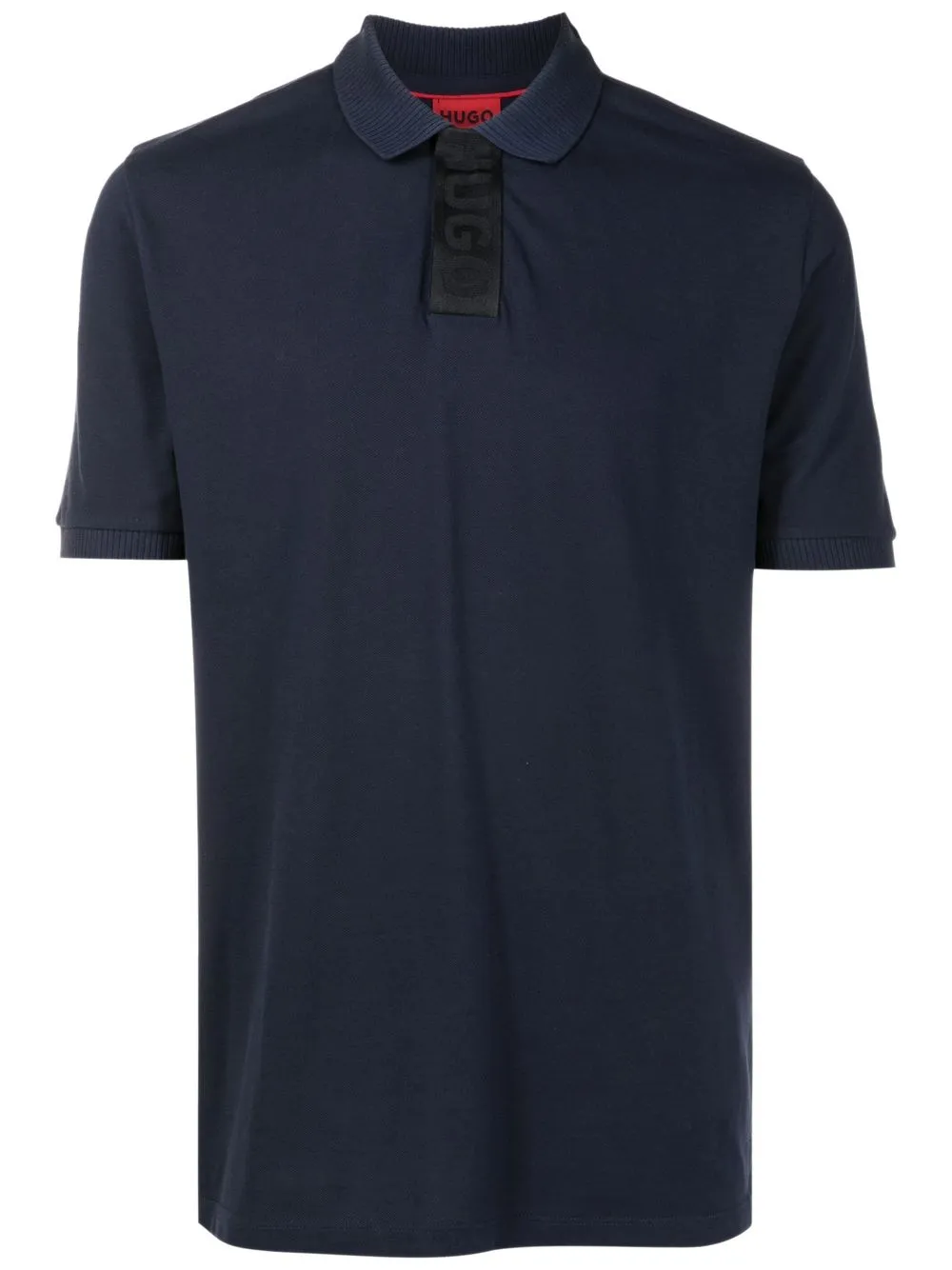 

BOSS logo-print cotton polo shirt - Blue