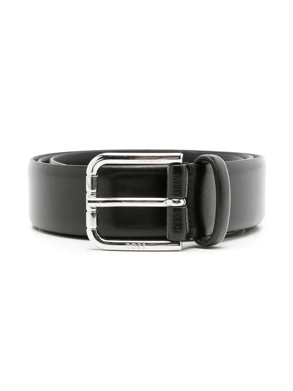 Cinto Couro Hugo Boss Baldwin - Elegância Masculina 3cm Preto