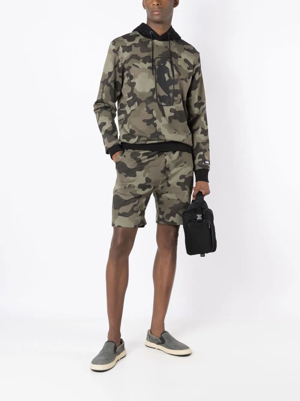 BOSS x NBA hoodie met camouflageprint Groen