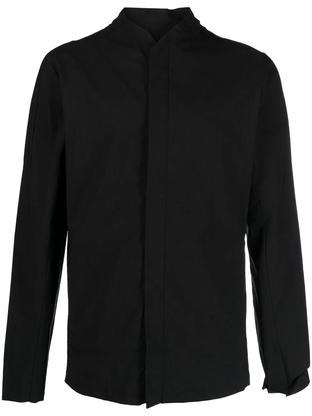 

Thom Krom camisa con botones sin cuello - Negro