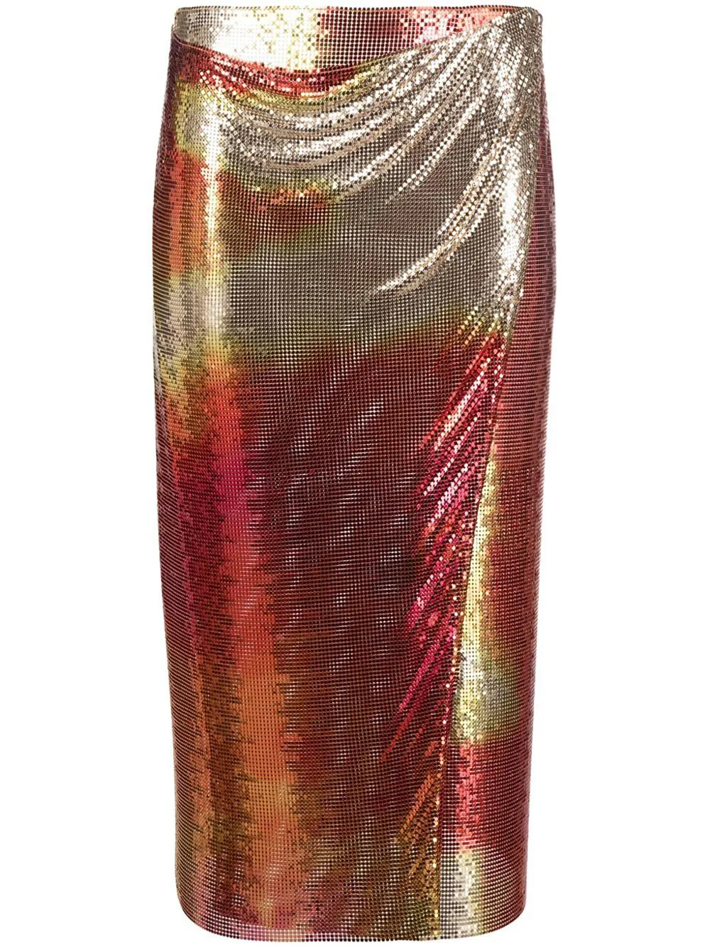 Rabanne Jupe Chainmail Skirt In Yellow