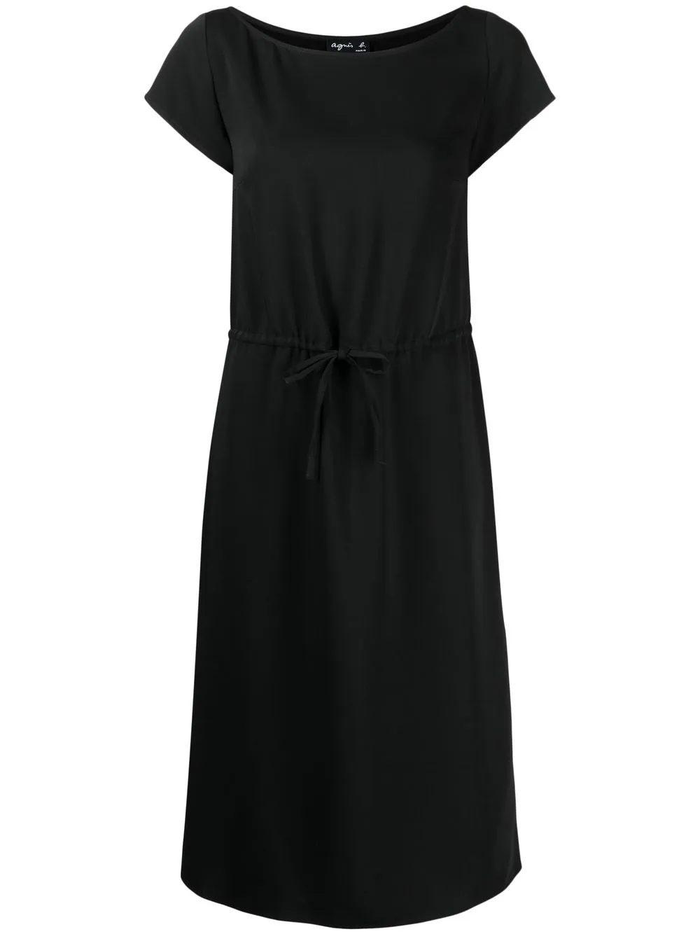 

agnès b. vestido midi con cordón - Negro