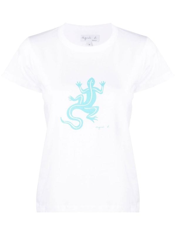 WHITE SHORT SLEEVES agnès b. T-SHIRT