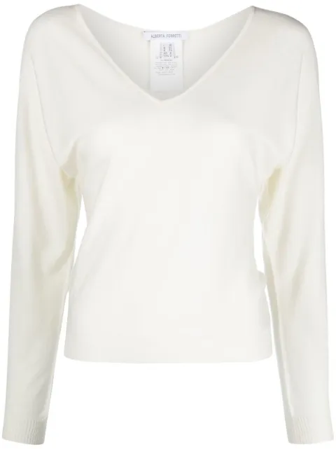 Alberta Ferretti سويت شيرت برقبة V