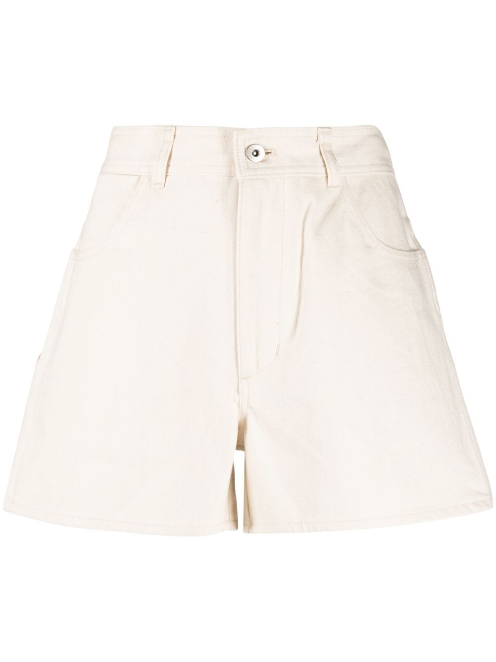 Shop Jil Sander Button-fastening Cotton Shorts In Nude