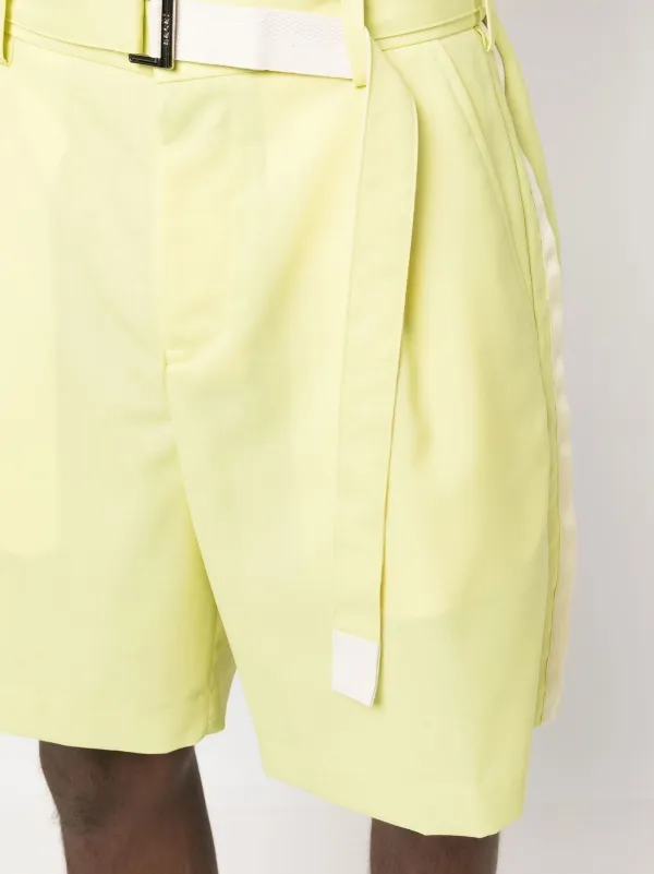 Sacai ベルテッド バミューダショーツ | イエロー | FARFETCH JP