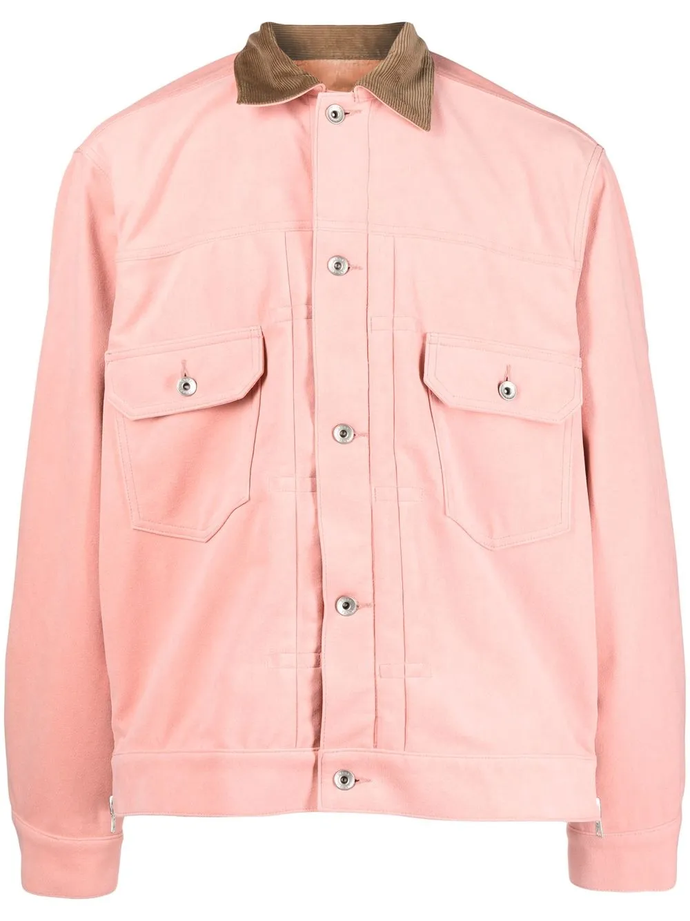 

sacai panelled shirt jacket - Pink