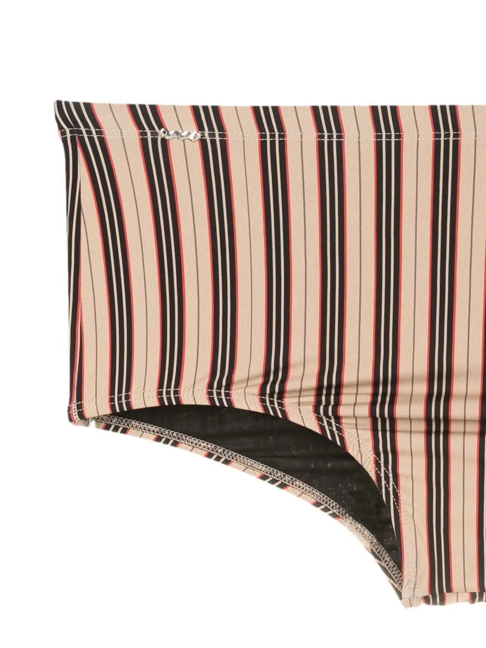 Shop Amir Slama Stripe-print Swim Trunks In Brown