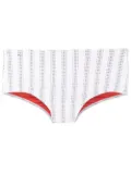 Amir Slama abstract-print swim trunks - White