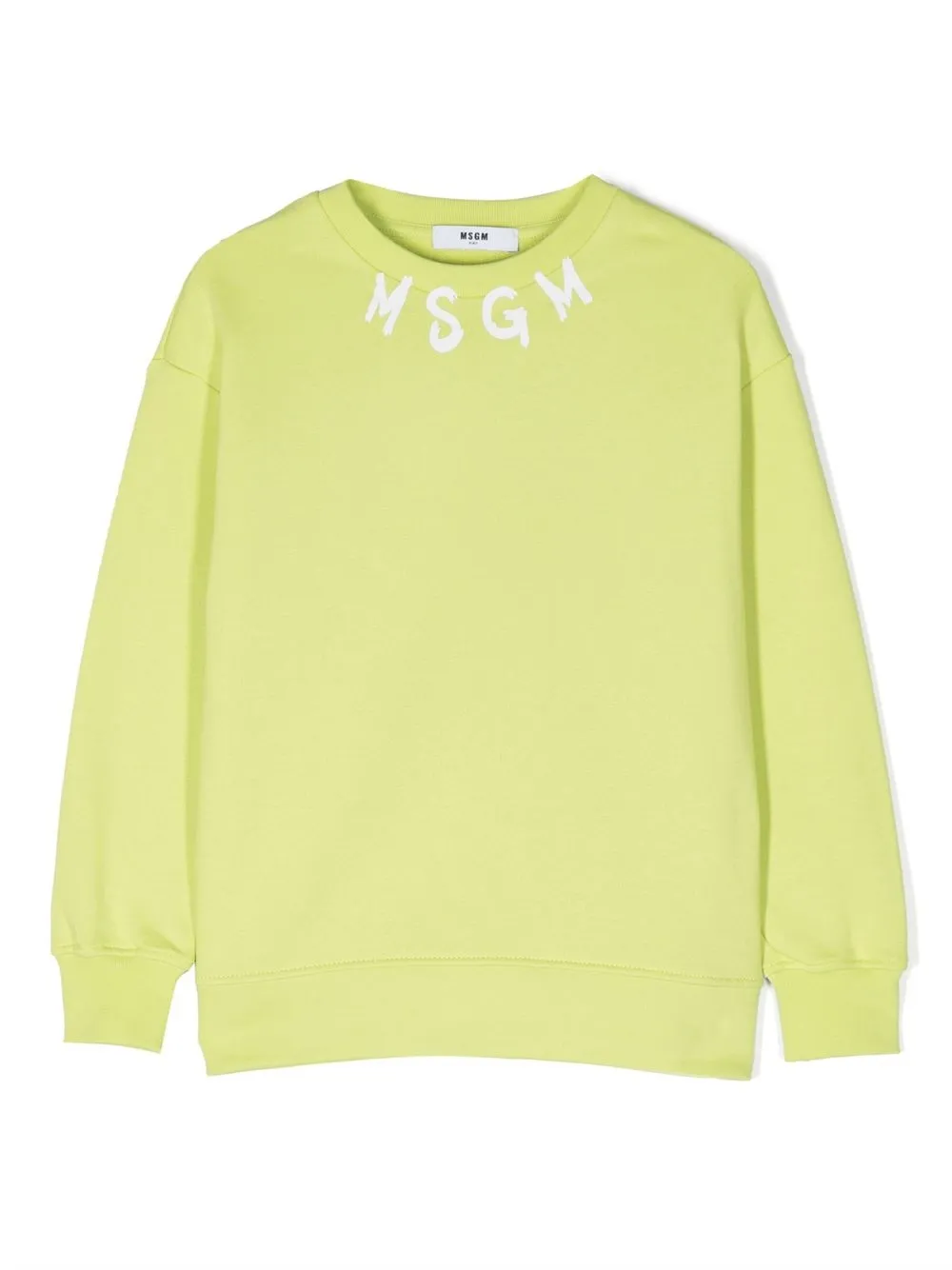 

MSGM Kids logo-print cotton sweatshirt - Green