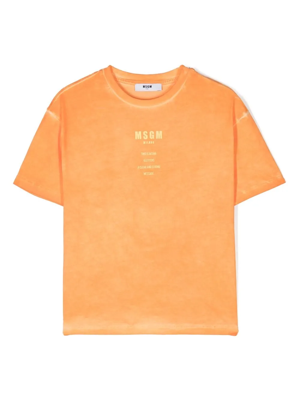 

MSGM Kids logo-print cotton T-Shirt - Orange