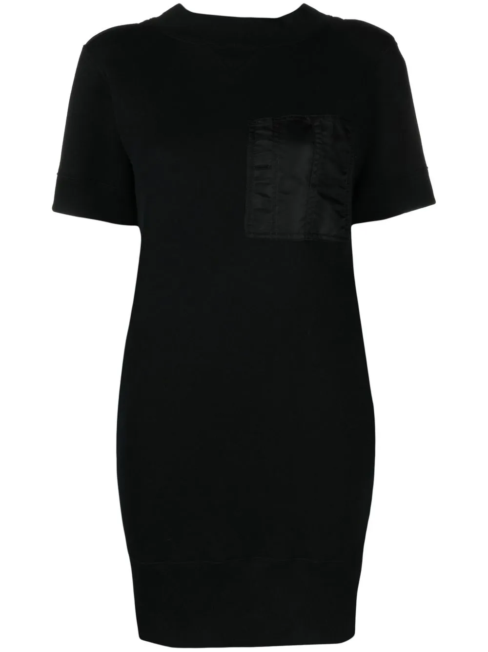 

sacai short-sleeve cotton dress - Black