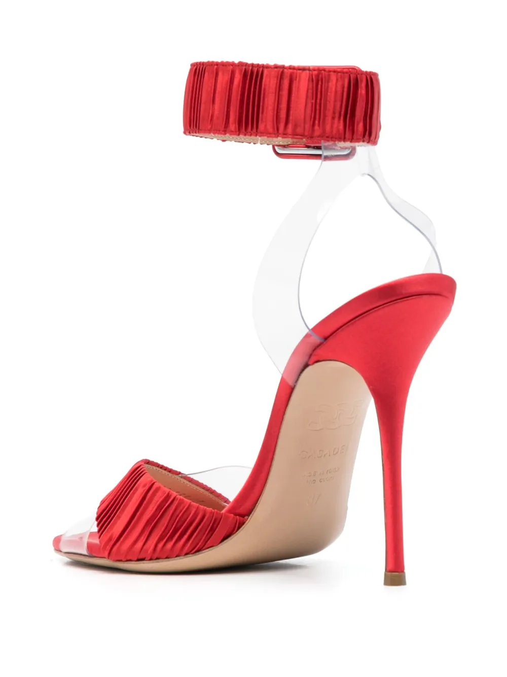 Casadei Julia satin plisse 110mm sandals Smart Closet