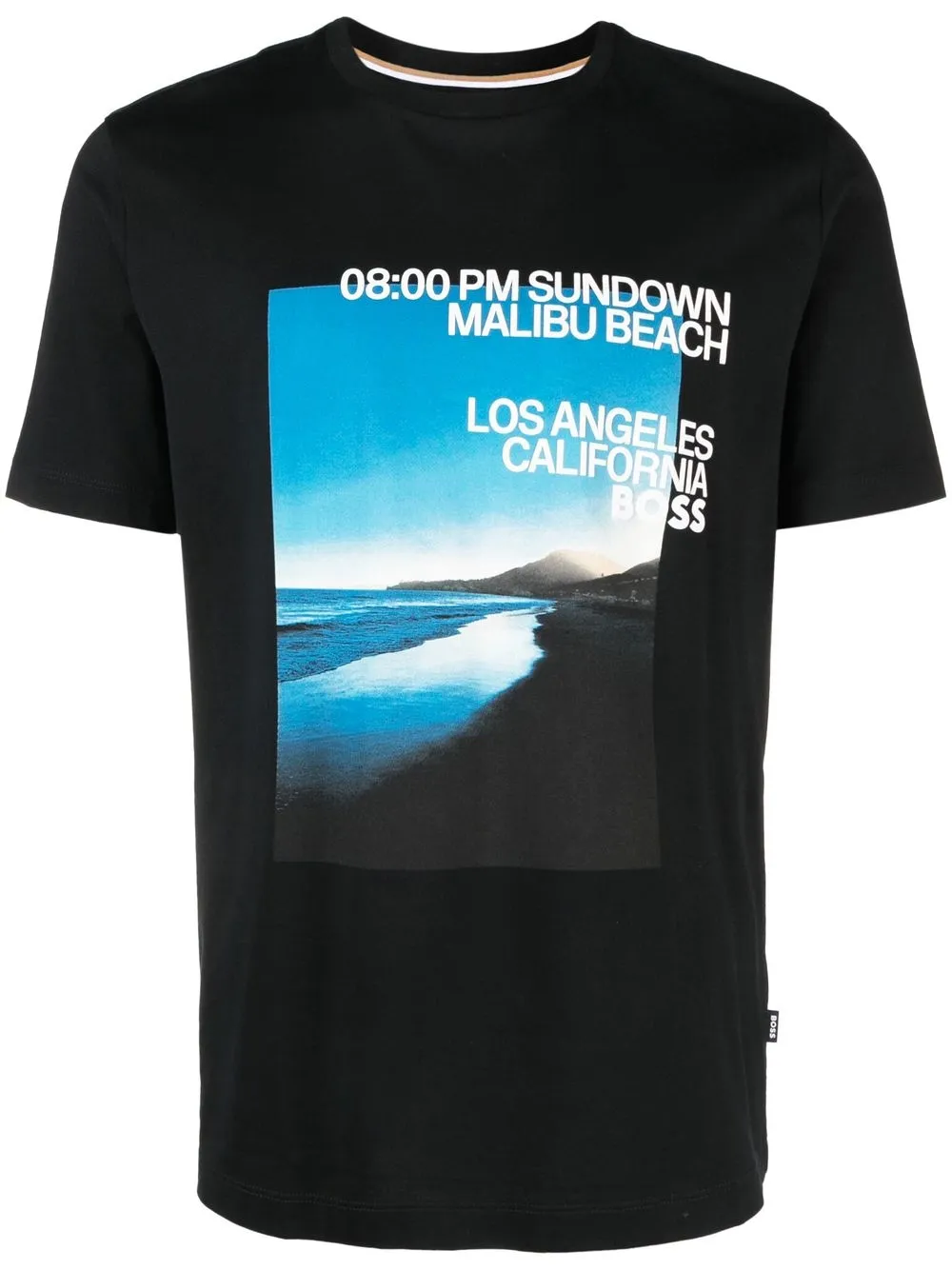 

BOSS graphic-print short-sleeve T-shirt - Black